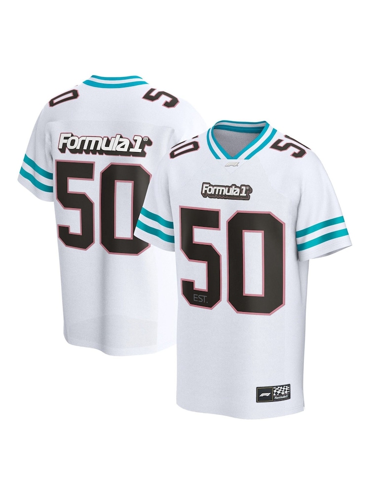 Fanatics F1 Formula 1 Miami Football Franchise White Jersey - Image 1 of 3