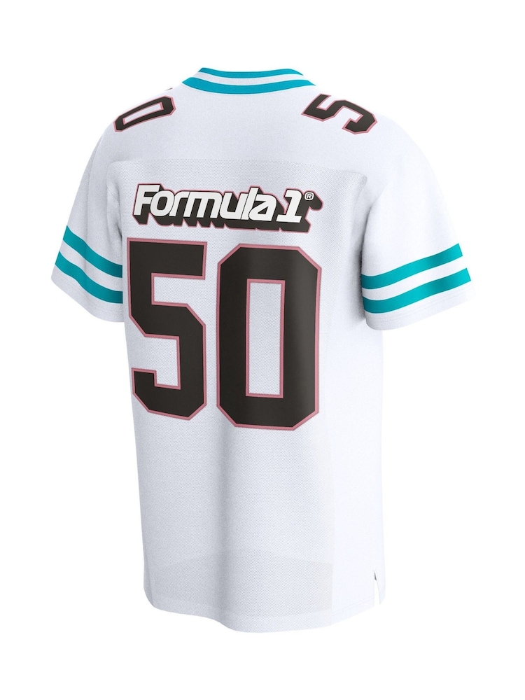 Fanatics F1 Formula 1 Miami Football Franchise White Jersey - Image 3 of 3