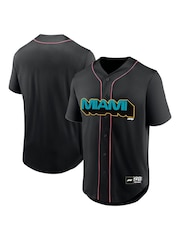 Fanatics F1 Formula 1 Miami Franchise Baseball Black Jersey - Image 1 of 3