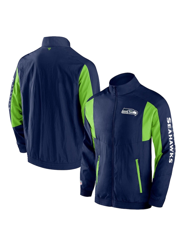 Fanatics Blue NFL Seattle Seahawks Woven Track Jacket - Image 1 of 3