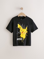 Black Pokémon License Short Sleeve T-Shirt (4-16yrs) - Image 1 of 4