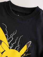 Black Pokémon License Short Sleeve T-Shirt (4-16yrs) - Image 3 of 4
