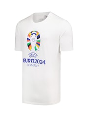 adidas White 100% Cotton Euro 2024 T-Shirt - Image 2 of 3