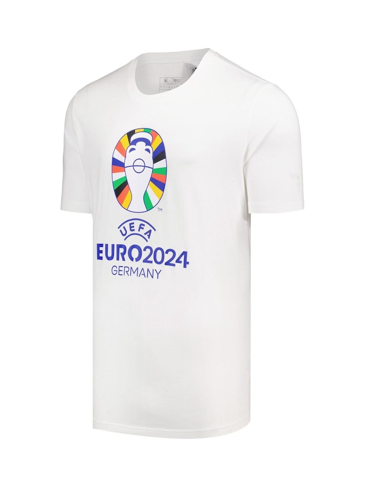 adidas White 100% Cotton Euro 2024 T-Shirt - Image 2 of 3