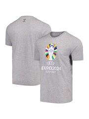 adidas Grey 100% Cotton Euro 2024 T-Shirt - Image 3 of 3