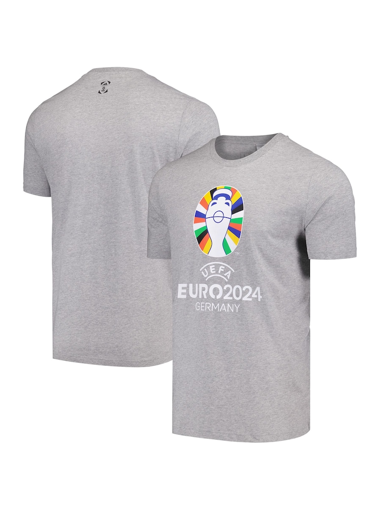 adidas Grey 100% Cotton Euro 2024 T-Shirt - Image 3 of 3