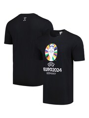 adidas Black 100% Cotton Euro 2024 T-Shirt - Image 1 of 3