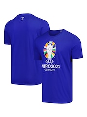 adidas Blue 100% Cotton Euro 2024 T-Shirt - Image 1 of 3