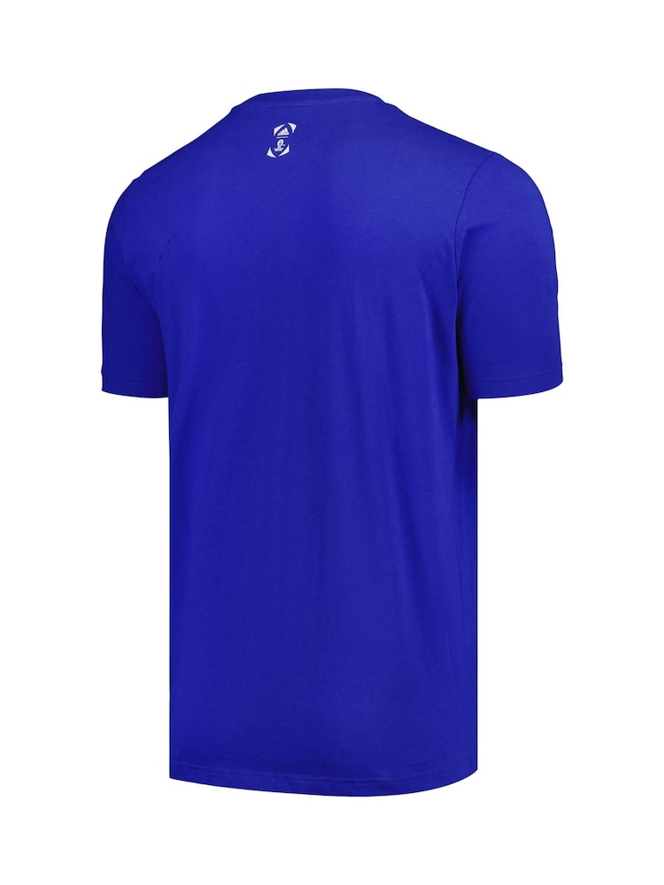 adidas Blue 100% Cotton Euro 2024 T-Shirt - Image 3 of 3