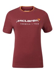 Fanatics Womens Red F1 McLaren Essential Logo 100% Cotton T-Shirt - Image 2 of 3