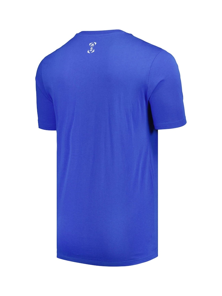 adidas Blue 100% Cotton Euro 2024 Italy T-Shirt - Image 3 of 3