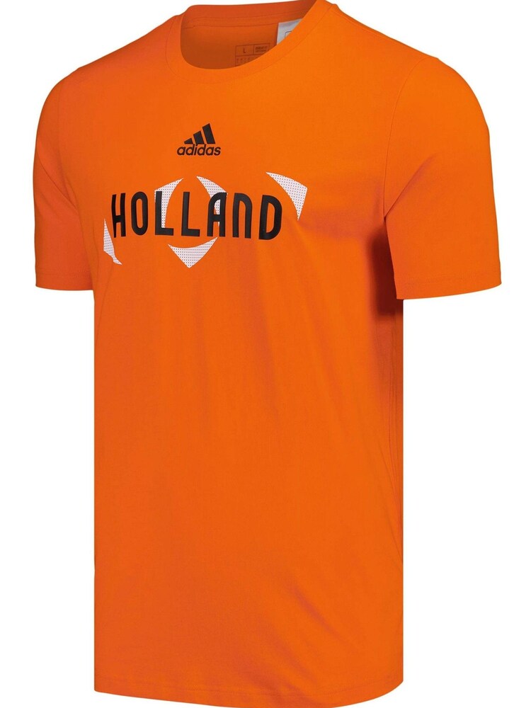 adidas Orange 100% Cotton Euro 2024 Holland T-Shirt - Image 2 of 3 adidas Orange 100% Cotton Euro 2024 Holland T-Shirt - Image 2 of 3