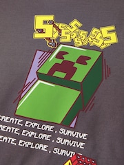 Brun - T-shirt Minecraft sous licence (3-16 ans) - Image 4 de 4