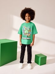 Green Licensed Minecraft T-Shirt (3-16yrs) - Image 2 of 9