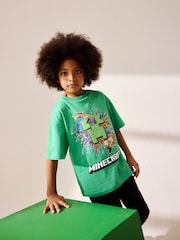 Green Licensed Minecraft T-Shirt (3-16yrs) - Image 4 of 9