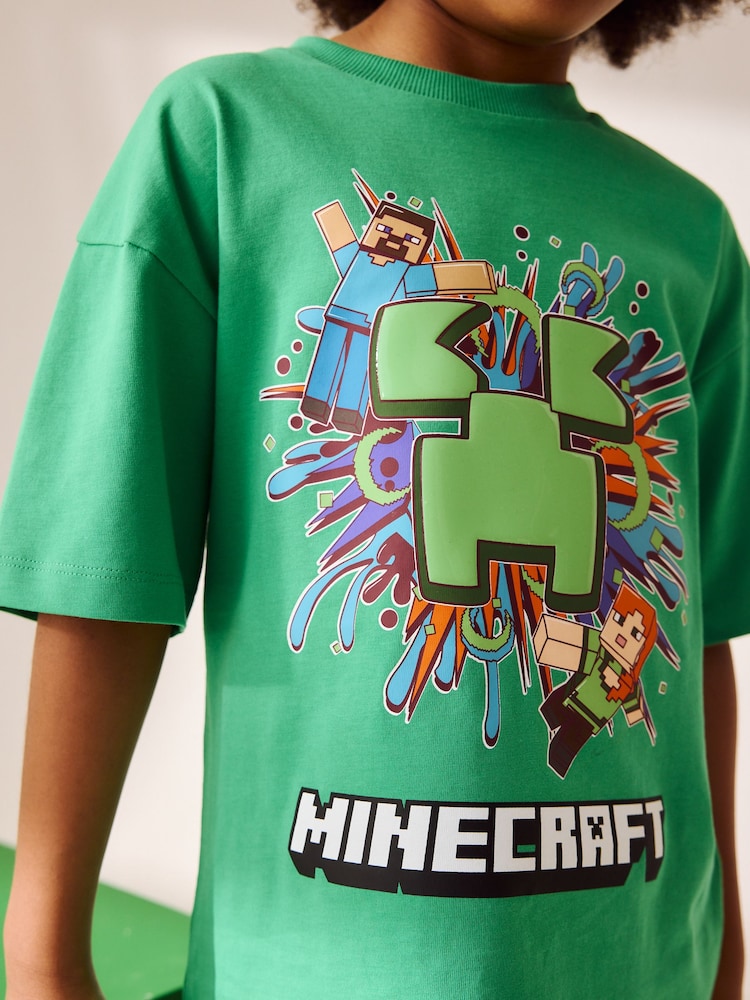 Green Licensed Minecraft T-Shirt (3-16yrs) - Image 5 of 9