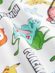 Weiss mit durchgehendem Muster - Pokémon Sequin Short Sleeve T-Shirt (4-16yrs) - Bild 4 von 4