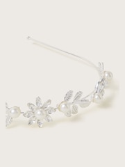 Monsoon Silver Jewel Flower Bridesmaid Headband - Image 2 of 2