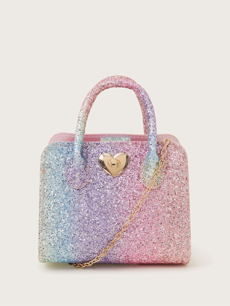 Monsoon Pink Rainbow Glitter Tote Bag - Image 1 of 3 Monsoon Pink Rainbow Glitter Tote Bag - Image 1 of 3