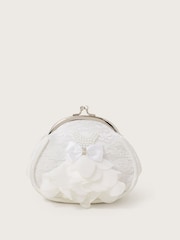 Monsoon Natural Ruffle Dress Clip Frame Bag - Image 1 of 3