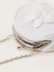 Monsoon Natural Ruffle Dress Clip Frame Bag - Image 3 of 3