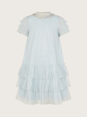 Monsoon Blue Alexandra Ruffle Swing Dress - Image 3 of 5