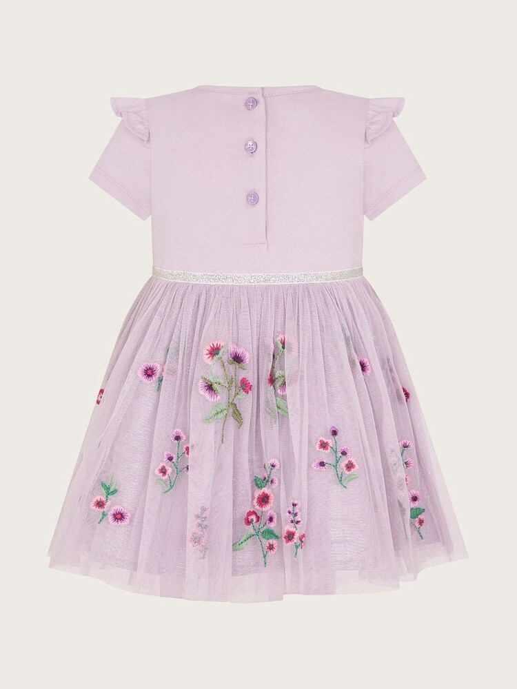Monsoon Purple Baby Floral Disco Dress - Image 1 of 1