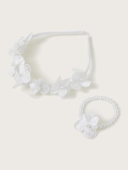 Monsoon Natural Lace Bridesmaid Headband and Bracelet Set - Image 1 of 2