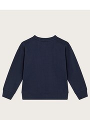 Monsoon Blue Rainbow Embellished 100% Cotton Sweatshirt - Image 3 of 4
