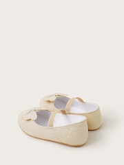 Monsoon Gold Sparkle Bow Walker Shoes - Image 2 of 2