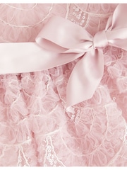Monsoon Pink Scallop Embellished Tulle Dress - Image 3 of 3