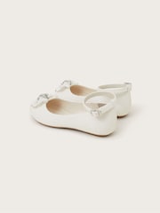 Monsoon Natural Polly Bow Ballet Flats - Image 1 of 1