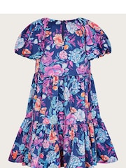 Monsoon Blue Floral Tiered Dress - Image 3 of 4