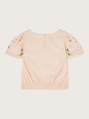 Monsoon Pink Tula Embellished Tulle Top - Image 2 of 3