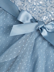 Monsoon Blue Sequin Waterfall Tulle Dress - Image 3 of 3