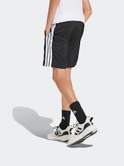 adidas Black 3 Stripe Woven Shorts - Image 3 of 8