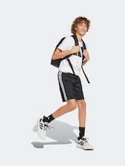 adidas Black 3 Stripe Woven Shorts - Image 4 of 8