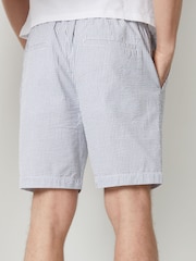 Threadbare Navy Elasticated Waist Seersucker 100% Cotton Shorts - Image 4 of 5