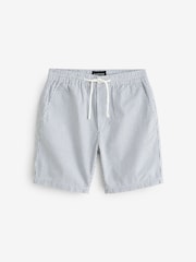 Threadbare Navy Elasticated Waist Seersucker 100% Cotton Shorts - Image 5 of 5