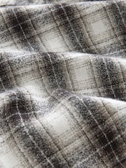 Black/White Check 100% Cotton Hooded Shacket Overshirt - Image 9 of 10