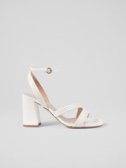 Creme - LK Bennett Edita Pearl Strap Block Heels - Bild 1 von 4
