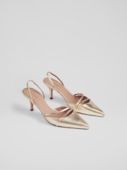 Metálico - Sapatos LK Bennett Madely com tira dupla para gatinhos - Imagem 2 de 4