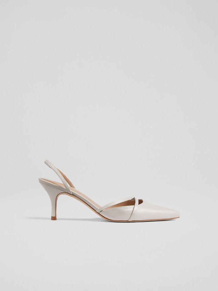 LK Bennett Natural Madely Double Strap Kitten Shoes - Image 1 of 4 LK Bennett Natural Madely Double Strap Kitten Shoes - Image 1 of 4