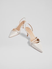 Natural - Sapatos LK Bennett Madely com tira dupla para gatinhos - Imagem 3 de 4