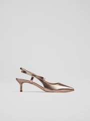 V metalnih barvah - LK Bennett Barette Bow Kitten Heels - Slika 1 iz 4