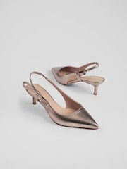 V metalnih barvah - LK Bennett Barette Bow Kitten Heels - Slika 3 iz 4