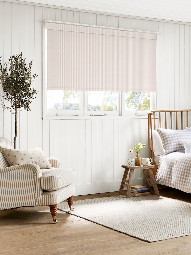 Sophie Allport Pink Stamford Stripe Made To Measure Roller Blinds - Image 2 of 6 Sophie Allport Pink Stamford Stripe Made To Measure Roller Blinds - Image 2 of 6