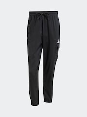 adidas Black Small Essentials Logo Cargo Joggers - Image 10 of 11
