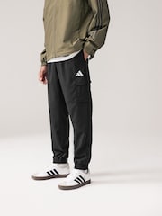 adidas Black Small Essentials Logo Cargo Joggers - Image 2 of 11