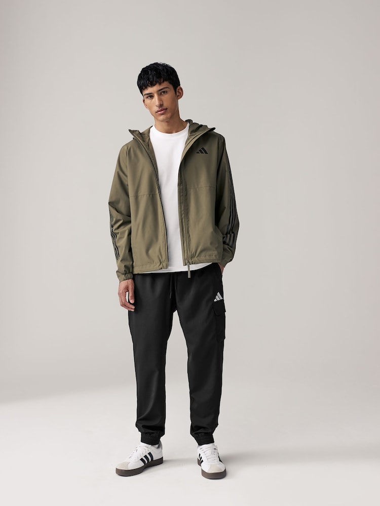 adidas Black Small Essentials Logo Cargo Joggers - Image 3 of 11